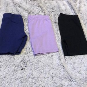 3 pairs bike shorts girls